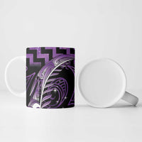 Purple Matariki New Zealand Ceramic Mug Maori Poutama Galaxy Vibes - Polynesian Pride