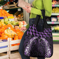 Purple Matariki New Zealand Grocery Bag Maori Poutama Galaxy Vibes