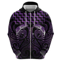 Purple Matariki New Zealand Hoodie Maori Poutama Galaxy Vibes
