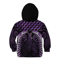 Purple Matariki New Zealand Kid Hoodie Maori Poutama Galaxy Vibes
