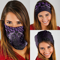 Purple Matariki New Zealand Neck Gaiter Maori Poutama Galaxy Vibes - Polynesian Pride