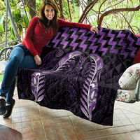 Purple Matariki New Zealand Quilt Maori Poutama Galaxy Vibes