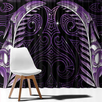 Purple Matariki New Zealand Window Curtain Maori Poutama Galaxy Vibes