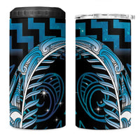 Blue Matariki New Zealand 4 in 1 Can Cooler Tumbler Maori Poutama Galaxy Vibes