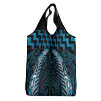 Blue Matariki New Zealand Grocery Bag Maori Poutama Galaxy Vibes