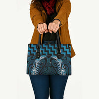 Blue Matariki New Zealand Leather Bag Maori Poutama Galaxy Vibes - Polynesian Pride
