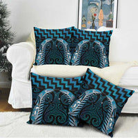 Blue Matariki New Zealand Pillow Cover Maori Poutama Galaxy Vibes - Polynesian Pride