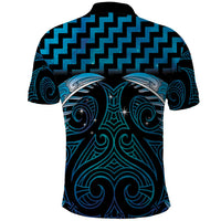 Blue Matariki New Zealand Polo Shirt Maori Poutama Galaxy Vibes