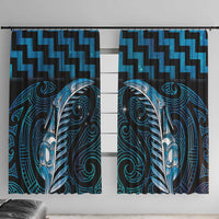 Blue Matariki New Zealand Window Curtain Maori Poutama Galaxy Vibes