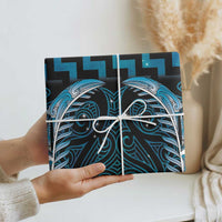 Blue Matariki New Zealand Wrapping Paper Maori Poutama Galaxy Vibes - Polynesian Pride