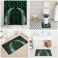 Green Matariki New Zealand Bathroom Set Maori Poutama Galaxy Vibes - Polynesian Pride
