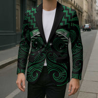 Green Matariki New Zealand Blazer Maori Poutama Galaxy Vibes - Polynesian Pride