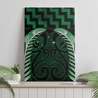 Green Matariki New Zealand Canvas Wall Art Maori Poutama Galaxy Vibes