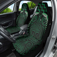 Green Matariki New Zealand Car Seat Cover Maori Poutama Galaxy Vibes