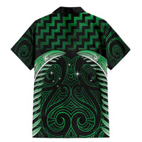 Green Matariki New Zealand Family Matching Mermaid Dress and Hawaiian Shirt Maori Poutama Galaxy Vibes