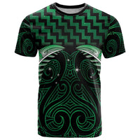 Green Matariki New Zealand T Shirt Maori Poutama Galaxy Vibes