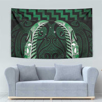 Green Matariki New Zealand Tapestry Maori Poutama Galaxy Vibes