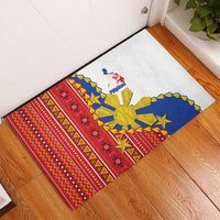 Philippines Independence Day Rubber Doormat Pilipinas Sun Stars Igorot Pattern