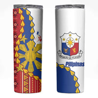 Philippines Independence Day Skinny Tumbler Pilipinas Sun Stars Igorot Pattern