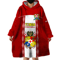 Tonga Football Wearable Blanket Hoodie Tongan Ngatu Pattern Sporty Style LT14 - Polynesian Pride