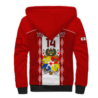 Personalised Tonga Football Sherpa Hoodie Tongan Ngatu Pattern Sporty Style LT14 - Polynesian Pride