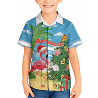 Flamingo Hawaii Summer Christmas Personalized Hawaiian Shirt Mele Kalikimaka Beachy Vibes LT14 - Polynesian Pride