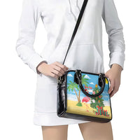 Flamingo Hawaii Summer Christmas Personalized Shoulder Handbag Mele Kalikimaka Beachy Vibes