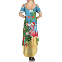 Flamingo Hawaii Summer Christmas Personalized Summer Maxi Dress Mele Kalikimaka Beachy Vibes
