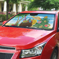 Chilling Parrot Hawaii Summer Christmas Personalized Auto Sun Shade It's 5 O'Clock Somewhere Beachy Vibes