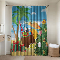 Chilling Parrot Hawaii Summer Christmas Personalized Bathroom Set It's 5 O'Clock Somewhere Beachy Vibes