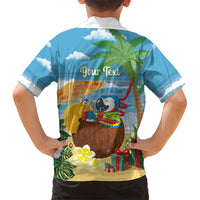 Chilling Parrot Hawaii Summer Christmas Personalized Hawaiian Shirt It's 5 O'Clock Somewhere Beachy Vibes