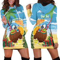 Chilling Parrot Hawaii Summer Christmas Personalized Hoodie Dress It's 5 O'Clock Somewhere Beachy Vibes
