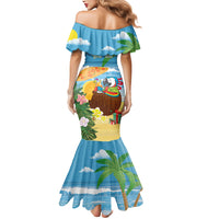 Chilling Parrot Hawaii Summer Christmas Personalized Mermaid Dress It's 5 O'Clock Somewhere Beachy Vibes