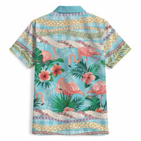 Flamingo Hawaii Summer Hawaiian Shirt Hawaiian Lei Pakala Motifs Tropical Style LT14 - Polynesian Pride