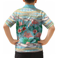 Flamingo Hawaii Summer Hawaiian Shirt Hawaiian Lei Pakala Motifs Tropical Style LT14 - Polynesian Pride
