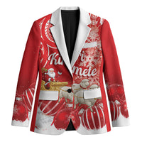 New Zealand Christmas In July Personalised Blazer Funny Santa Sheep Meri Kirihimete Red