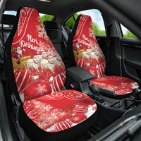 New Zealand Christmas In July Car Seat Cover Funny Santa Sheep Meri Kirihimete Red