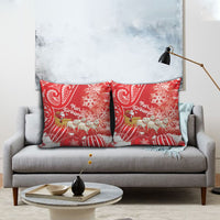 New Zealand Christmas In July Pillow Cover Funny Santa Sheep Meri Kirihimete Red