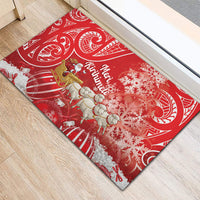 New Zealand Christmas In July Rubber Doormat Funny Santa Sheep Meri Kirihimete Red