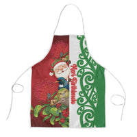Meri Kirihimete New Zealand Apron Cute Santa NZ Animals and Pohutukawa