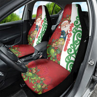 Meri Kirihimete New Zealand Car Seat Cover Cute Santa NZ Animals and Pohutukawa