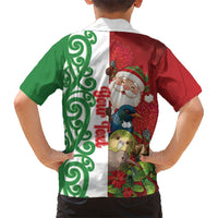 Meri Kirihimete New Zealand Personalised Hawaiian Shirt Cute Santa NZ Animals and Pohutukawa