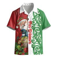 Meri Kirihimete New Zealand Personalised Kid Hawaiian Shirt Cute Santa NZ Animals and Pohutukawa LT14 - Polynesian Pride