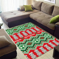New Zealand Christmas In July Area Rug Meri Kirihimete Hei Tiki Taniko Motifs Seamless