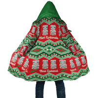 New Zealand Christmas In July Cloak Meri Kirihimete Hei Tiki Taniko Motifs Seamless
