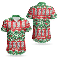 New Zealand Christmas In July Couples Matching Tank Maxi Dress and Hawaiian Shirt Meri Kirihimete Hei Tiki Taniko Motifs Seamless LT14 - Polynesian Pride