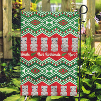 New Zealand Christmas In July Garden Flag Meri Kirihimete Hei Tiki Taniko Motifs Seamless