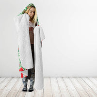 New Zealand Christmas In July Hooded Blanket Meri Kirihimete Hei Tiki Taniko Motifs Seamless