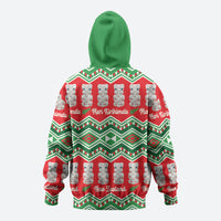 New Zealand Christmas In July Hoodie Meri Kirihimete Hei Tiki Taniko Motifs Seamless