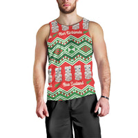 New Zealand Christmas In July Men Tank Top Meri Kirihimete Hei Tiki Taniko Motifs Seamless